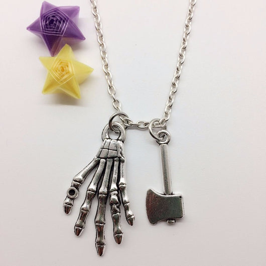 PREMIUM - The Walking Dead Ghost Hand & Ax Necklace